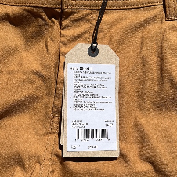 Prana Halle II Short Earthbound with 7” inseam Womens Sizes NWT - Picture 4 of 7
